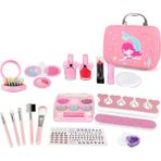 Bloomie Aynalı Organizer Çantalı Sürülebilir Çocuk Makyaj Güzellik Seti