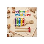 Bloomin Ahşap Gitar Ksilofon 5 Nota Ksilefon Çalgı (KÜÇÜK BOY) Selefon Oyuncak Renkli İşitsel Bebek ve Çocuk