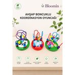Bloomin Ahşap Koordinasyon Oyunu Eğitici MİNİ Ahşap Helezon Yay Labirent İnce Motor Beceri Geliştirici Bebek Oyuncak