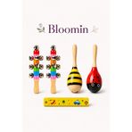 Bloomin Örf Aletleri Seti Ahşap 2’li Marakas & 2’li Zilli Marakas ve Mızıka Müzik Seti