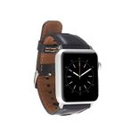 BloominBag Alpine Noir 44/45/46/49 mm Siyah Deri Apple Watch Akıllı Saat Kordon