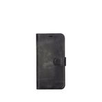 BloominBag Aurel Magna Sandy Stone Iphone 16 Pro Magsafe Uyumlu Wallet Case Siyah Gri Deri Telefon Kılıfı