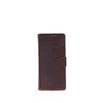 BloominBag Aurelio Samsung Galaxy Z Fold7 Siena Saddle Brown Deri Cüzdan Kahverengi Telefon Kılıfı