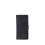 BloominBag Aurelio Siena Onyx Black Samsung Galaxy Z Fold7 Siyah Deri Cüzdan Telefon Kılıfı