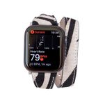 BloominBag Bloomband Wild Zebra Slim Double Tour Leather Apple Watch 44/45/46/49 mm Akıllı Saat Kordon
