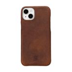 Bloominbag Bloomcase Apple Iphone 16 (6.1") Saddle Brown Hakiki Deri Telefon Kılıfı