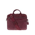 Bloominbag Burgundy Still Süet Deri 13-14"" Macbook Laptop Çantası - Bordo