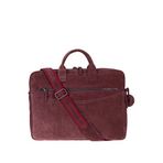 Bloominbag Burgundy Still Süet Deri 15-16"" Macbook Laptop Çantası - Bordo