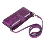 Bloominbag Lozan Strap Mulberry Velvet Gerçek Deri Çapraz Askılı Telefon Bölmeli Cüzdan Çanta