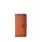 BloominBag Monte Soft Tan Samsung Galaxy S26 Hakiki Deri Çıkarılabilir Cüzdanlı Telefon Kılıfı