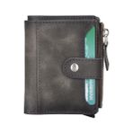 Bloominbag Siena Ash Gray Mekanizmali Deri Cuzdan Kartlik Rfid Korumali