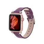 BloominBag Signature Dusty Plum Eflatun Mor Deri Apple Watch Akıllı Saat Kordon