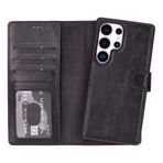 Bloominbag Valeno Noir Black Deri Samsung Galaxy S25 Ultra(6.9”) Manyetik Ayrılabilir Cüzdanlı Telefon Kılıfı