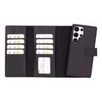 Bloominbag Valeno Onyx Black Deri Wallet Case Samsung Galaxy S25 Ultra (6.9") | Manyetik Ayrılabilir Cüzdanlı Telefon Kılıfı