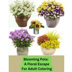 Blooming Pots: A Floral Escape for Adult Coloring: Relaxing and Intricate Flower Pot Illustrations for Stress Relief and Creativity
