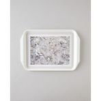 Blooming Pp Kaydırmaz Tepsi 39X30 cm Krem