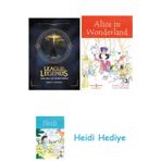 Bloomsbury League Of Legends: Realms Of Runeterra (Official Companion) + Alice In Wonderland + Heidi