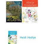 Bloomsbury Philip's Rgs World Atlas: (10TH Edition Paperback) + Alice In Wonderland + Heidi