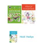 Bloomsbury The Ultimate Dinosaur Glow In The Dark Sticker Book + Alice In Wonderland + Heidi