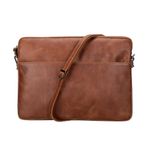 BloomSleeve Leeds 16" Cognac Brown Hakiki Deri Laptop & Tablet Kılıfı