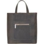 Bloomtote Valetto Cypress Hakiki Deri Omuz Çantası / Tote Bag - 28 x 29 x 12 cm - Yeşil - Kahverengi
