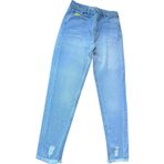 Blotch Kız Çocuk Pantolonu Buz Mavisi Kot Jeans Paçası Püsküllü Yırtık Detay