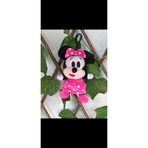 Blotch Pembe Elbiseli Pelüş Minnie Mouse Maskot Anahtarlık ve Çanta Süsü Love