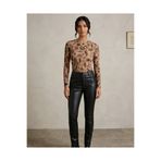 BLOUSE Dövme Desenli Tül Bluz