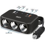 Blr G18 Siyah 120W Çoklu Çıkışlı Araç Şarj Cihazı – 2x Type-C, Usb, Qc4.0 & 3 Çakmaklık Girişli