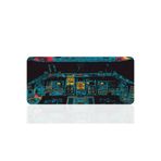 BLS Siber Kokpit | 90x40 Grand Master Lazer Kesim Büyük Oyuncu Mousepad Kaymaz Kauçuk Taban 3mm