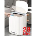 Blue Apple Sensörlü 28 Litre Çöp Kovası (Şarj Edilebilir Lityum Pilli) / BA-SC07B - Beyaz - 35 x 30 x 26cm