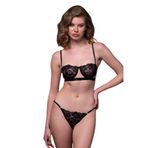 Blue Avcı Lingerie Kadın Bralet İç Çamaşır Takım (Siyah, 75B)