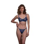Blue Avcı Lingerie Kadın Tül Bralet Takım (Mavi, 80B)