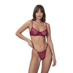 Blue Avcı Lingerie Vişne Kadın Tül Bralet Takım (Vişne, 90B)