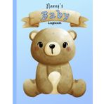 Blue Baby Log Book for Nanny: a daily journal to record and monitor your baby's sleeping, feeding, diapers and more. 100 pages 8.5" x 11"