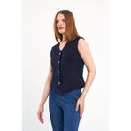 Blue Black Lacivert Günlük Klasik Yelek, regular kalıp, astarlı, takım yeleği