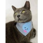 Blue Bunny Kedi Bandana, Fular, Kedi Kıyafeti Kedi Elbisesi, Kedi Tasması