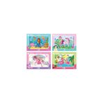 Blue Focus 30 Parça Frame Puzzle 4'lü Set Deniz Kızı, Unıcorn, Flamıngo, Sevimli Prenses