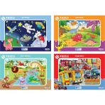 Blue Focus 72 Parça 4'lü Set Frame Puzzle