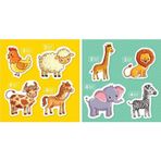 Blue Focus Baby Puzzle Vahşi ve Çiftlik Hayvanları Puzzle Seti