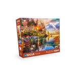 Blue Focus Bf426 1000 Parça Dağ Evleri Puzzle