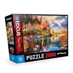 Blue Focus Mountain Houses Dağ Evleri 2000 Parça Puzzle