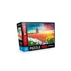 Blue Focus Tulıps And Wındmıll 1000 Parça Puzzle