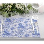 Blue Garden Kumaş Amerikan Servis 4'lü Set (Keten Kumaş, Uluslararası Yıkama ve Solmama Sertifikası) - 35 x 50 cm - Çok Renkli
