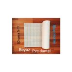 Blue Home Dantel Pvc Buz Dolabı Ayakkabılık Raf Dolap Çekmece Örtüsü / Eni :50 cm x 5 mt BEYAZ GZM50-23