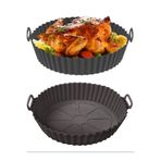 Blue Home Lıght Airfryer Silikon Pişirme Kabı - Hava Fritözü Kabı -airfryer Aksesuar - Tüm Airfryer'lara Uyumlu