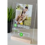 BLUE HOME'S Kişiselleştirilmiş Şeffaf Resimli Spotify Plak - Sevgiliye Hediye Arkadaşa Hediye Doğum Günü Hediye