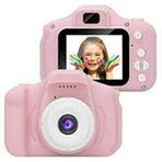 Blue Inter Açık Pembe Mini 1080P Çocuklar İçin Dijital Fotoğraf Makinesi