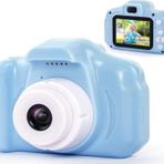 Blue İnter Mini Dijital Çocuk Fotoğraf Makinesi Hd 1080P Sd Hafıza Kart Girişli 5 Mp Video Makinası Öz Çekim -M