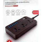 Blue İnter Power Tb-T09 6 Usb'Li 3'Lü Akım Korumalı Grup Priz Tb-T09